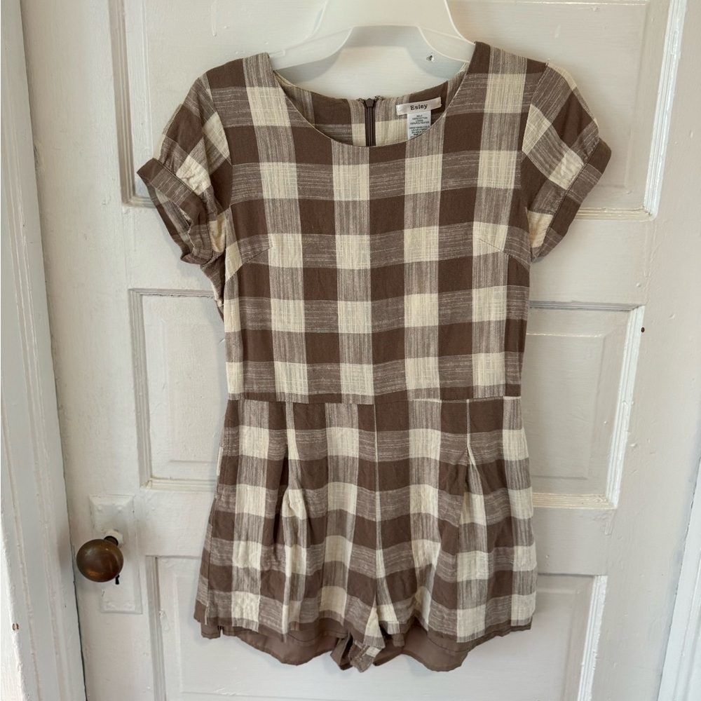Esley Checkered Romper / Size S